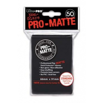 Kort tilbehør - Ultra Pro - Matte Black (50 stk Standard Sleeves)